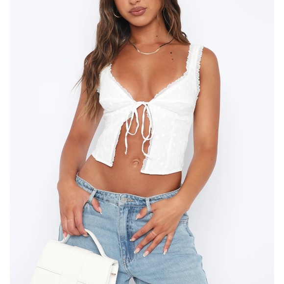 White Fox Boutique Tops - NEW w/tags WHERE HAVE YOU BEEN Crop White